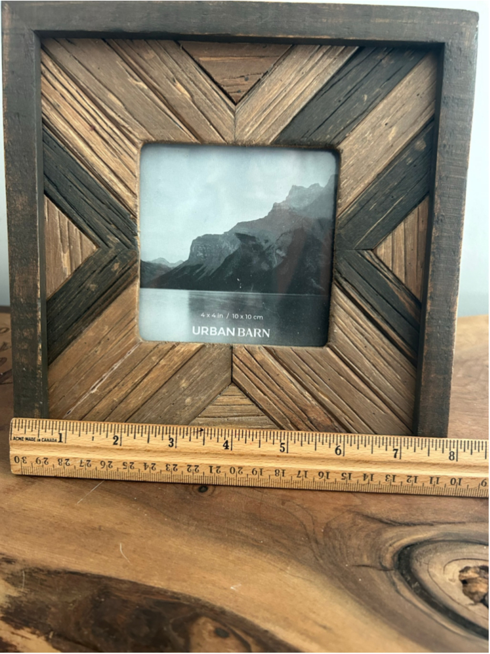 Urban Barn Picture wood Frame Brown Dark Brown 4x4￼ - Picture 7 of 8